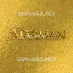 xfarman in All Gold style - 3D name wallpaper