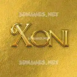 xoni in All Gold style - 3D name wallpaper