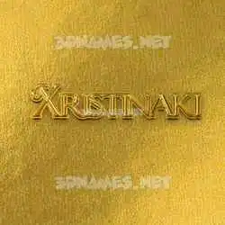 xristinaki in All Gold style - 3D name wallpaper