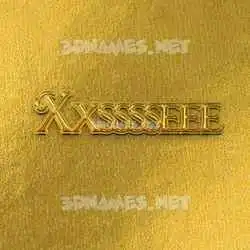 xxsssseee in All Gold style - 3D name wallpaper