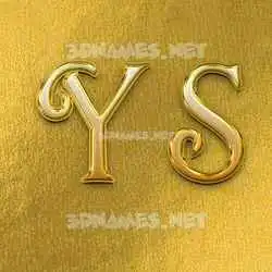 y s in All Gold style - 3D name wallpaper
