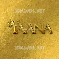 yaana in All Gold style - 3D name wallpaper
