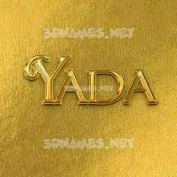 yada in All Gold style - 3D name wallpaper