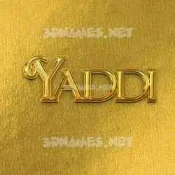yaddi in All Gold style - 3D name wallpaper