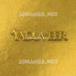 yaduveer in All Gold style - 3D name wallpaper
