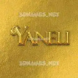 yaneli in All Gold style - 3D name wallpaper