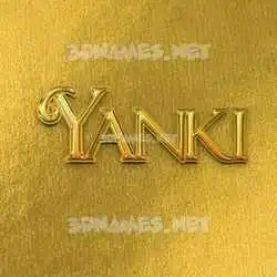 yanki in All Gold style - 3D name wallpaper