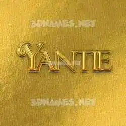yantie in All Gold style - 3D name wallpaper
