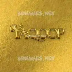 yaqoop in All Gold style - 3D name wallpaper