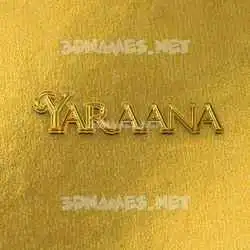 yaraana in All Gold style - 3D name wallpaper