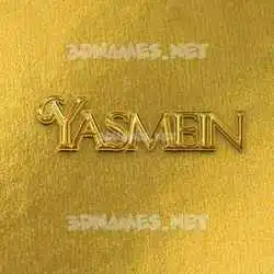 yasmein in All Gold style - 3D name wallpaper