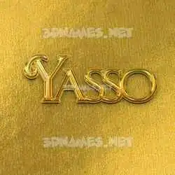yasso in All Gold style - 3D name wallpaper
