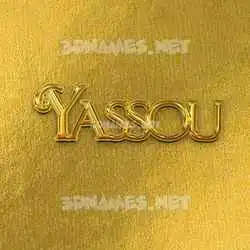 yassou in All Gold style - 3D name wallpaper