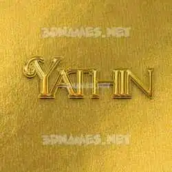 yathin in All Gold style - 3D name wallpaper