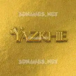 yazkhie in All Gold style - 3D name wallpaper