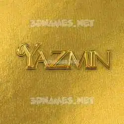 yazmin in All Gold style - 3D name wallpaper
