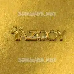 yazooy in All Gold style - 3D name wallpaper
