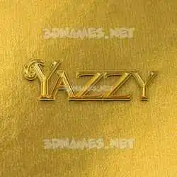 yazzy in All Gold style - 3D name wallpaper