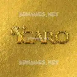 ycaro in All Gold style - 3D name wallpaper