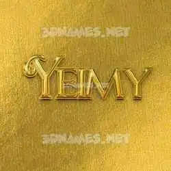 yeimy in All Gold style - 3D name wallpaper