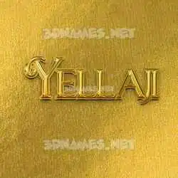 yellaji in All Gold style - 3D name wallpaper