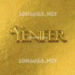 yenifer in All Gold style - 3D name wallpaper