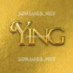 ying in All Gold style - 3D name wallpaper