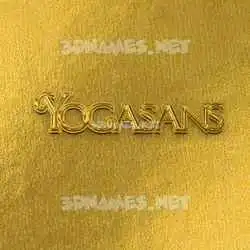 yogasans in All Gold style - 3D name wallpaper