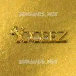 yogeez in All Gold style - 3D name wallpaper