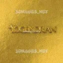 yogendran in All Gold style - 3D name wallpaper