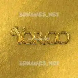 yorgo in All Gold style - 3D name wallpaper