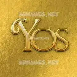 yos in All Gold style - 3D name wallpaper