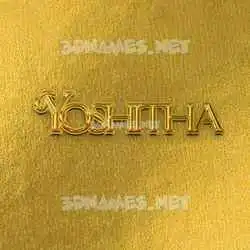 yoshitha in All Gold style - 3D name wallpaper