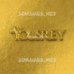 yousrey in All Gold style - 3D name wallpaper