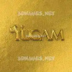 yugam in All Gold style - 3D name wallpaper