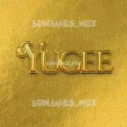 yugee in All Gold style - 3D name wallpaper