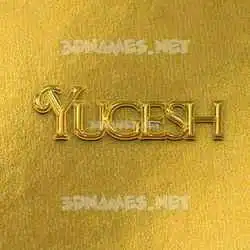 yugesh in All Gold style - 3D name wallpaper