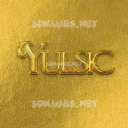 yulsic in All Gold style - 3D name wallpaper