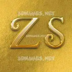 z s in All Gold style - 3D name wallpaper