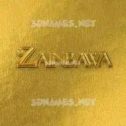 zainbawa in All Gold style - 3D name wallpaper