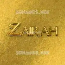zairah in All Gold style - 3D name wallpaper