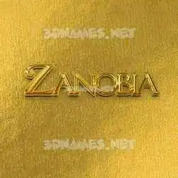 zanobia in All Gold style - 3D name wallpaper