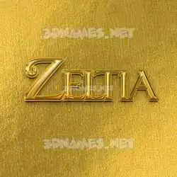 zeltia in All Gold style - 3D name wallpaper