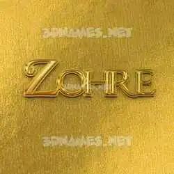 zohre in All Gold style - 3D name wallpaper