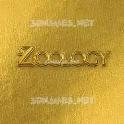 zoology in All Gold style - 3D name wallpaper