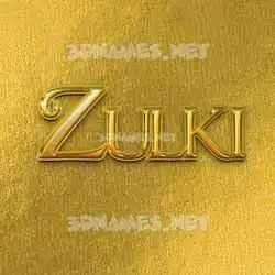 zulki in All Gold style - 3D name wallpaper
