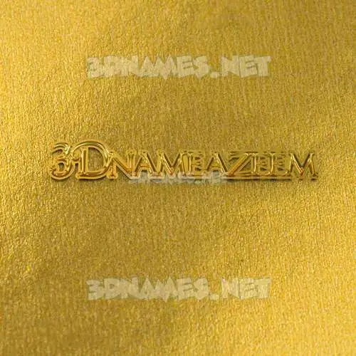 3dnameazeem in All Gold style - 3D name wallpaper