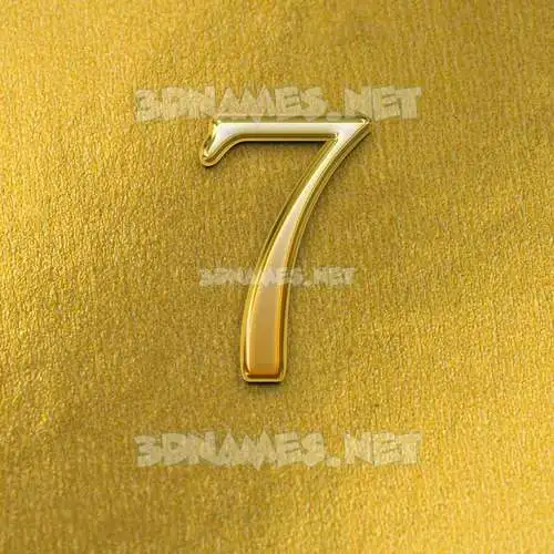 7 in All Gold style - 3D name wallpaper 7 in All Gold style - 3D name wallpaper