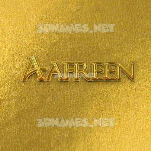 aafreen in All Gold style - 3D name wallpaper