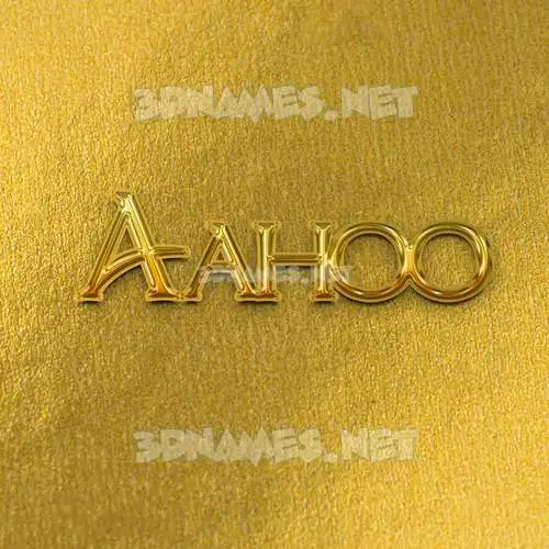 aahoo in All Gold style - 3D name wallpaper